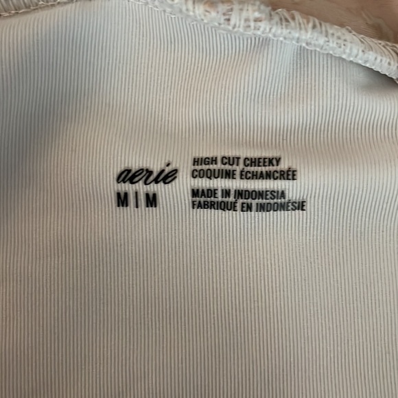 Aerie Leopard Longline Scoop Bikini Top and High Cut Cheeky Bikini Bottom - Picture 7 of 7